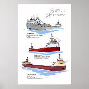 Trois naufrages célèbres affiche historique