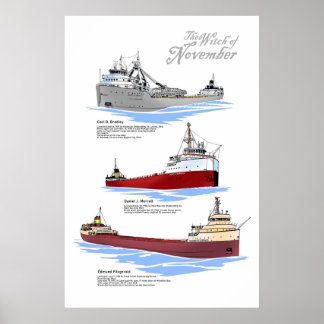 Trois naufrages célèbres affiche historique