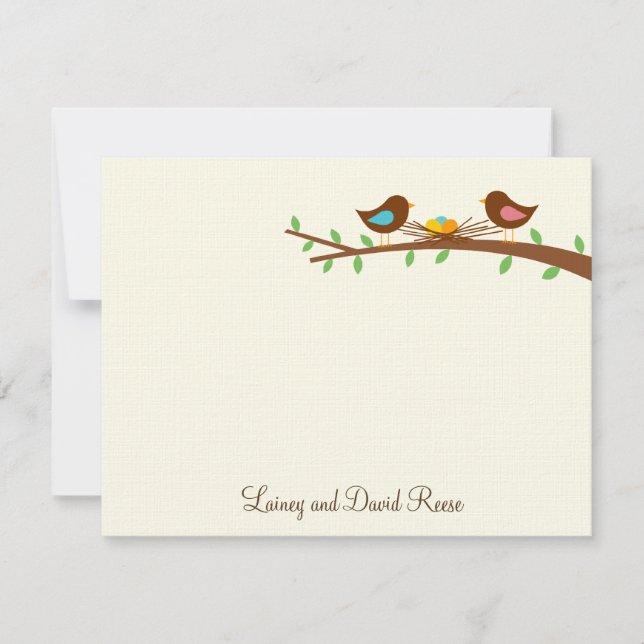 Trois nouveaux oeufs Carte de remerciements plat (Devant)