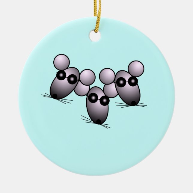 Trois ornement de souris aveugle (Devant)