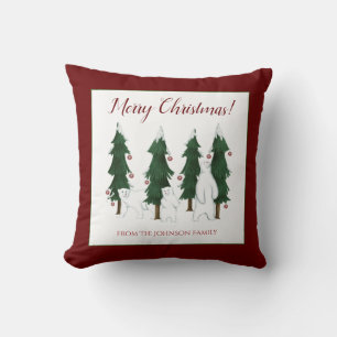 Trois ours polaires Joyeux Noël Plaid Oreiller