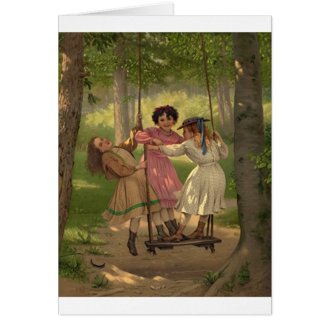 Trois petites filles en train de chanter dans le v (Devant)
