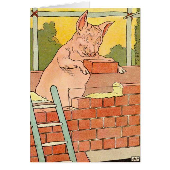 Trois petits porcs : Briques pour construire une (Devant)