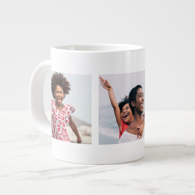 Trois Photo Giant Café Mug (Devant gauche)