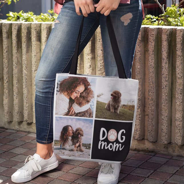 Trois photo Pawprint Chien Maman Sac fourre-tout (Créateur téléchargé)