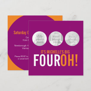 Trois photos 40e FOUROH ! photo invitation d'anniv