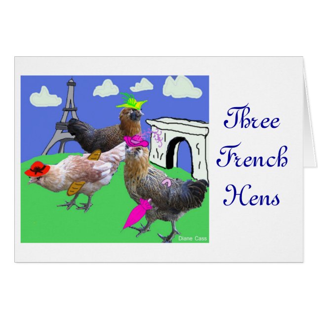 Trois poules françaises (Devant horizontal)