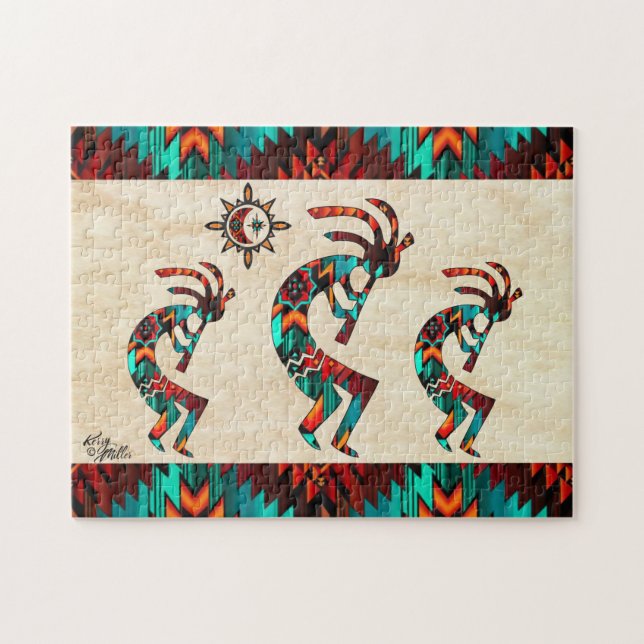 Trois Puzzle Kokopelli Sud-Ouest (Horizontal)