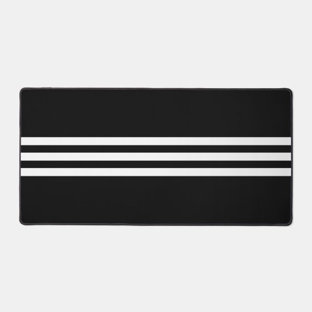 Trois rayures blanches sur noir (Recto)