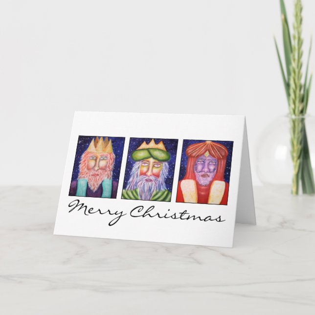 Trois Rois Art Cartes de voeux de Noël (Devant)