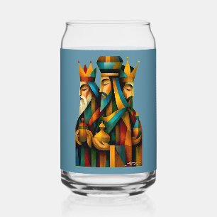 Trois Sages Hommes Art de Nativité Abstrait 