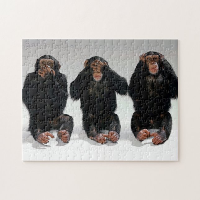 Trois Singes Sages, Puzzle Jigsaw (Horizontal)