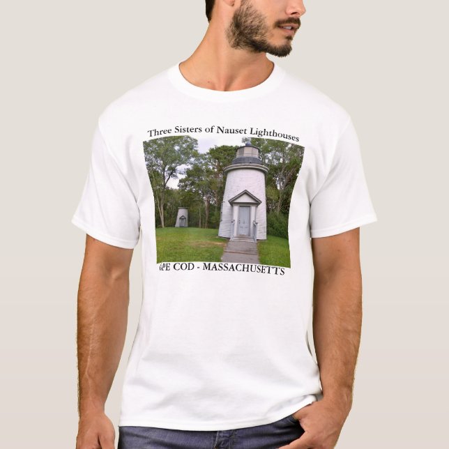 Trois soeurs de T-shirt de phares de Nauset (Devant)