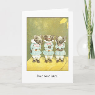 Trois souris aveugles, carte de voeux
