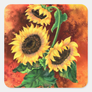 Trois Sticker Sunflower - Peinture