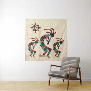 Trois Tapisseries Kokopelli Sud-Ouest
