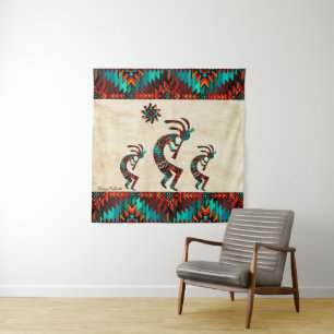 Trois Tapisseries Kokopelli Sud-Ouest