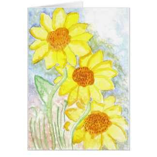 Trois tournesols