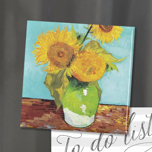 Trois tournfleurs | Vincent Van Gogh Magnet (Créateur téléchargé)