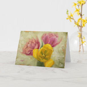 Trois Tulipes Blank Grey et Carte pour notes