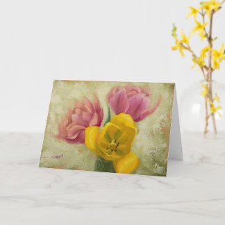 Trois Tulipes Blank Grey et Carte pour notes