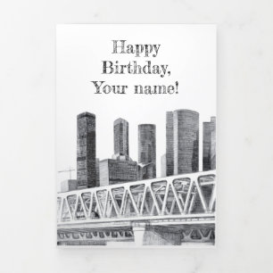 Trois Volets Carte Tri-Fold de Metro Bridge