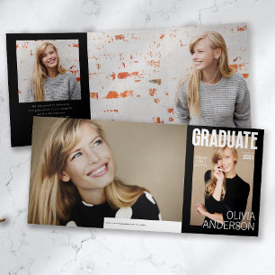 Trois Volets Faire-part de fin d'études du magazine tendance