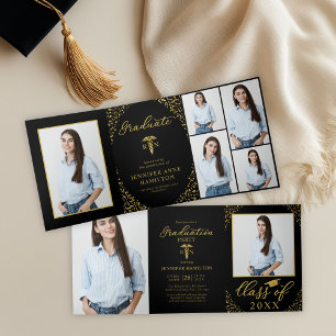 Trois Volets Invitation à la soirée de graduation de l'école d'