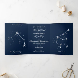 Trois Volets Invitation à un mariage romantique BookTok - Aries