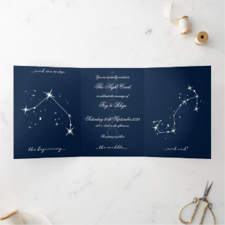 Trois Volets Invitation à un mariage romantique BookTok - Aries