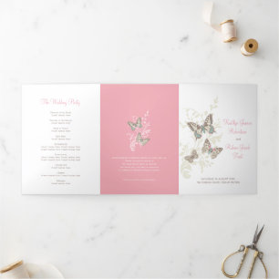 Trois Volets Programme de renouvellement mariage papillons brun
