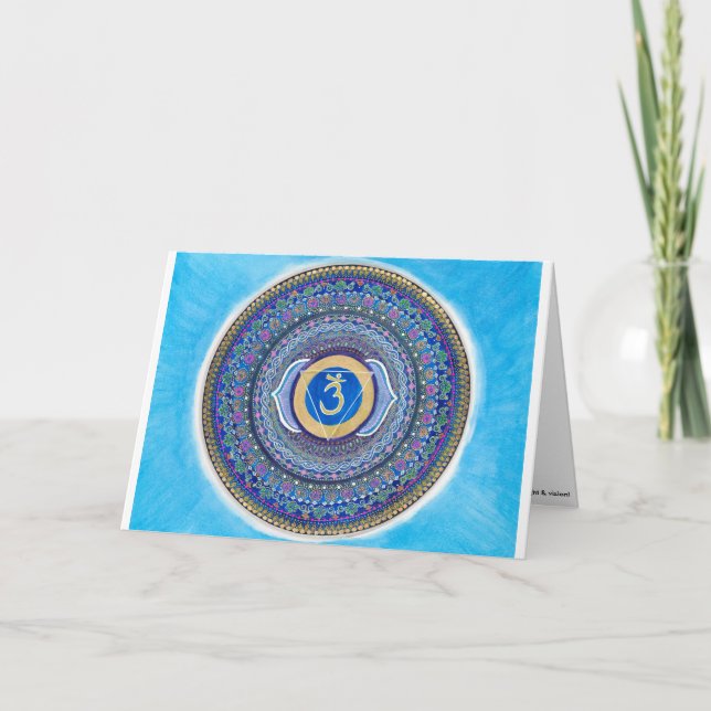 Troisième Eye Chakra Mandala Carte de voeux (Devant)