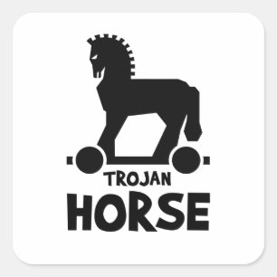Trojan Horse Square Sticker