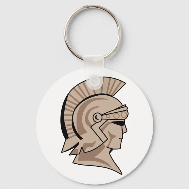 Trojan or Spartan Mascot Keychain (Front)