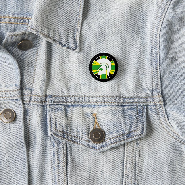 Trojan Reggae Badge 1 Inch Round Button (In Situ)