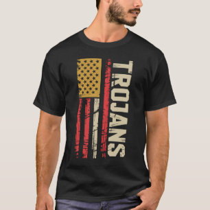 Trojans American Spirit Vintage Patriotic T-Shirt