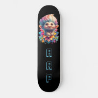 *~* Troll AP89 Neon Black Initials Fun Flower