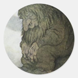 TROLL at Rest Classic Round Sticker