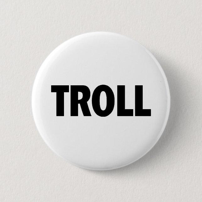 Troll Black 2 Inch Round Button (Front)
