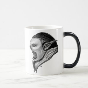 Troll black and white design magic mug