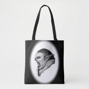 Troll Black and White Design Tote Bag