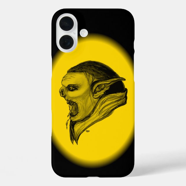 Troll Black and Yellow Design Case-Mate iPhone Case (Back)