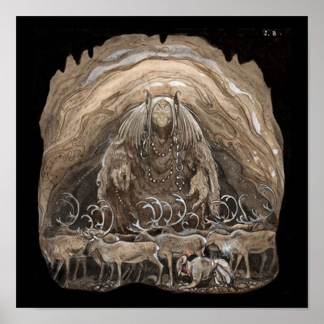 Troll, Boy and Reindeer Poster (Front)