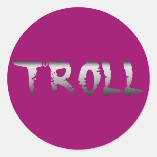 troll classic round sticker