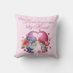 Troll Couple - My Love To You I Give My Heart   Throw Pillow