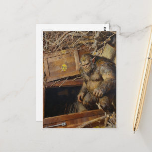 Troll enters a Portal Postcard