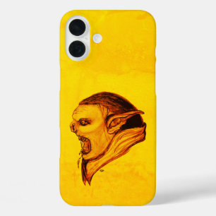 Troll in Black and Yellow Design iPhone 16 Plus Case