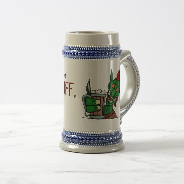 troll "Me got the good stuff, man!" Beer Stein (Front Right)