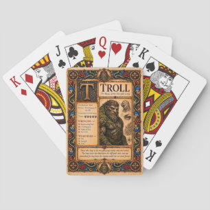 Troll, Medieval Bestiary Art Playing Cards