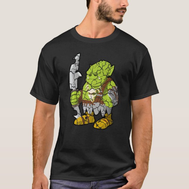 Troll Monster Distressed   T-Shirt (Front)